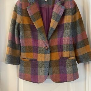 CAbi Multicolor Plaid Blazer